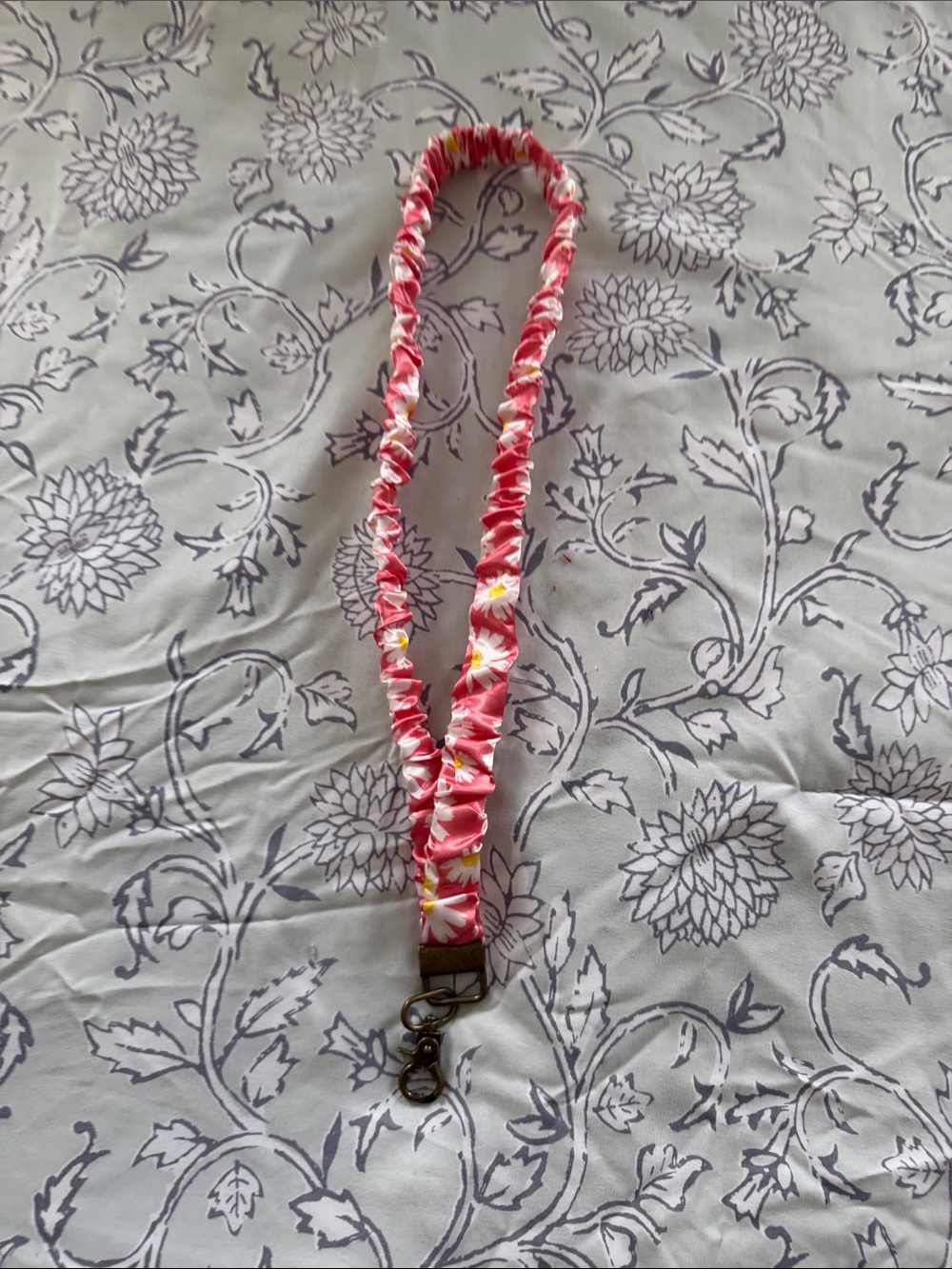 Kids Pink Floral Lanyard - Brand